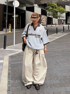 「PBLIM（ページボーイリム）のアイテム」を使った、shibaoutfitsさん（レディース・154cm）の夏コーディネート