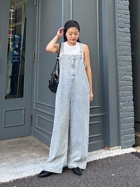 「アイテム（オールインワン・サロペット）」を使った、yunaさん（レディース・153cm）の夏コーディネート