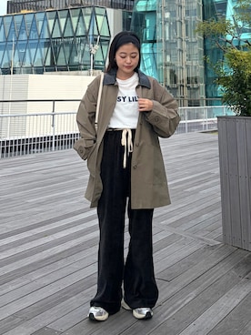 「アイテム（その他アウター）」を使った、yunaさん（レディース・153cm）の秋コーディネート