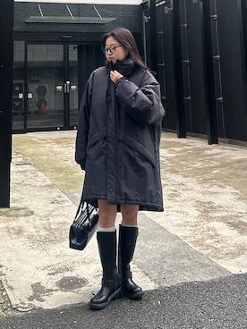 「アイテム（ダウンジャケット/コート）」を使った、yunaさん（レディース・153cm）の秋コーディネート