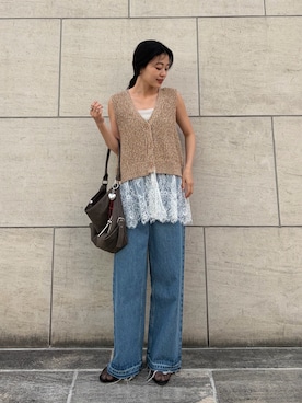 「CIAOPANIC TYPY（チャオパニックティピー）のアイテム（シューズ）」を使った、yunaさん（レディース・153cm）の春コーディネート