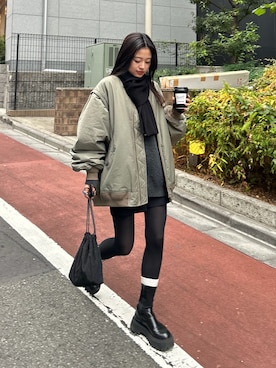 「CIAOPANIC TYPY（チャオパニックティピー）のアイテム（ジャケット/アウター）」を使った、yunaさん（レディース・153cm）の秋コーディネート