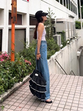 「CIAOPANIC TYPY（チャオパニックティピー）のアイテム（帽子）」を使った、yunaさん（レディース・153cm）の夏コーディネート