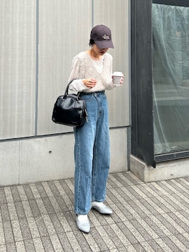 「アイテム（ベスト）」を使った、yunaさん（レディース・153cm）の冬コーディネート