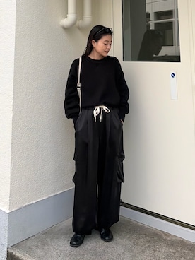 「アイテム（トートバッグ）」を使った、yunaさん（レディース・153cm）の秋コーディネート
