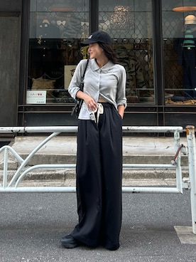 「CIAOPANIC TYPY（チャオパニックティピー）のアイテム（キャップ）」を使った、yunaさん（レディース・153cm）の秋コーディネート