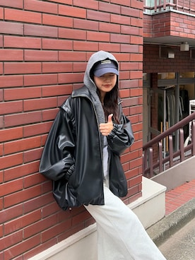 「CIAOPANIC TYPY（チャオパニックティピー）のアイテム（ブルゾン）」を使った、yunaさん（レディース・153cm）の秋コーディネート