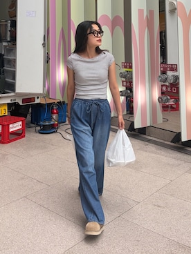 「CIAOPANIC TYPY（チャオパニックティピー）のアイテム（パンツ）」を使った、yunaさん（レディース・153cm）の夏コーディネート