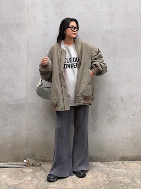 「CIAOPANIC TYPY（チャオパニックティピー）のアイテム（ジャケット/アウター）」を使った、yunaさん（レディース・153cm）の秋コーディネート