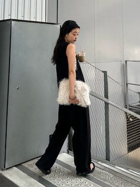 「アイテム（オールインワン・サロペット）」を使った、yunaさん（レディース・153cm）の夏コーディネート