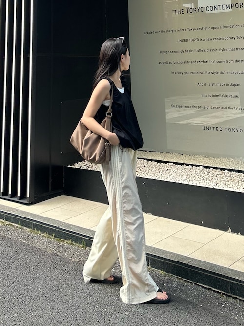 ギャザードロストノースリーブブラウスTee