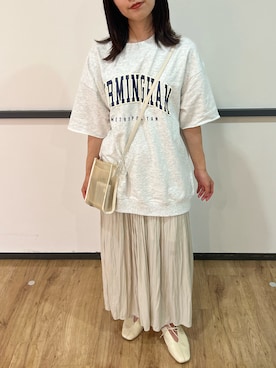 「みんなの白Tフェス」｜「アイテム（スリッポン）」を使った、reikaさん（レディース・155cm）の夏コーディネート