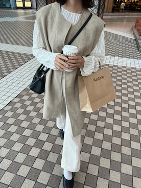 「LOWRYS FARM（ローリーズファーム）のセンタープレスカラーフレアパンツ　870189（その他パンツ）」を使った、reikaさん（レディース・155cm）の秋コーディネート