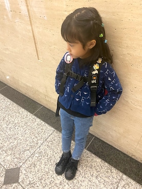 「アイテム（カーディガン/ボレロ）」を使った、ryoさん（キッズ・110cm）の冬コーディネート