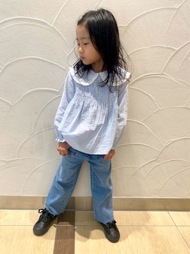 「アイテム（トップス）」を使った、ryoさん（キッズ・110cm）の冬コーディネート