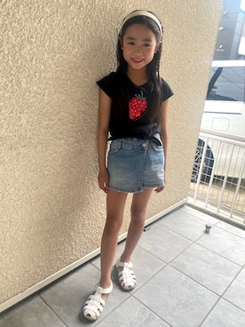 「kate spade new york kids（ケイトスペードニューヨーク）のアイテム（Tシャツ/カットソー）」を使った、ryoさん（キッズ・120cm）の夏コーディネート