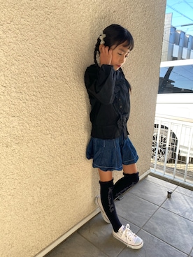 「アイテム（スカート）」を使った、ryoさん（キッズ・120cm）の秋コーディネート