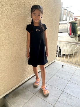 「DIESEL（ディーゼル）のキッズ ワンピース DANGIELAM（ワンピース）」を使った、ryoさん（キッズ・120cm）の夏コーディネート
