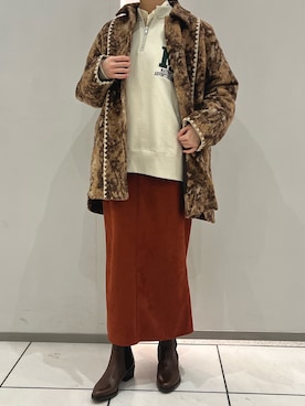 「FIL DE FER（フィルデフェール）のアイテム」を使った、kameda.さん（レディース・159cm）の冬コーディネート