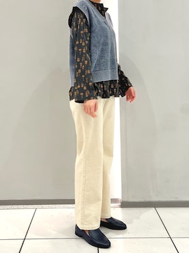 「NOMBRE IMPAIR（ノンブルアンペール）のアイテム（ニット/セーター）」を使った、kameda.さん（レディース・159cm）の秋コーディネート