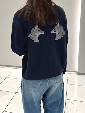 「NOMBRE IMPAIR（ノンブルアンペール）のアイテム（ニット/セーター）」を使った、kameda.さん（レディース・159cm）の秋コーディネート