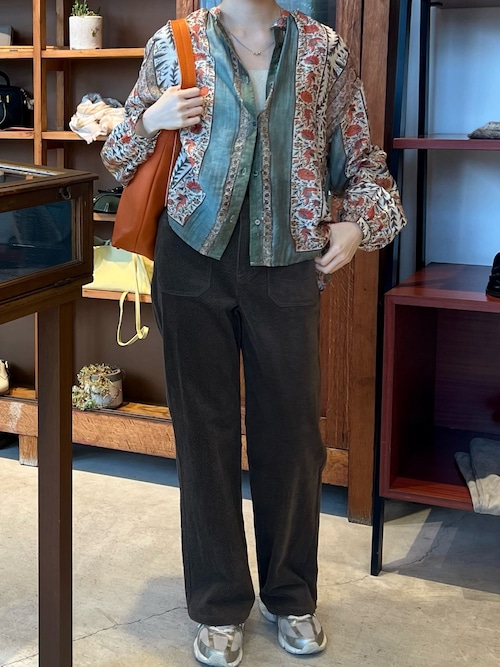 ボタニカルタペストリーPT　ギャザーブラウス