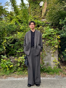 「アイテム（ハンドバッグ）」を使った、しょうまさん（メンズ・186cm）の秋コーディネート