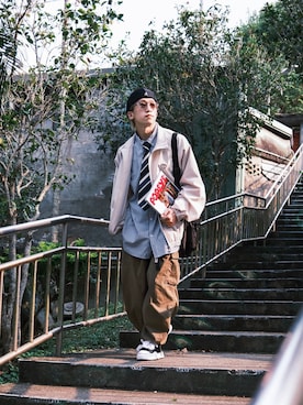 「Filter017（フィルターゼロイチナナ）のアイテム」を使った、L.さん（メンズ・169cm）の春コーディネート