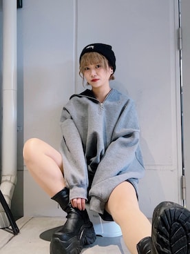 まる子さん（レディース・152cm）の冬コーディネート