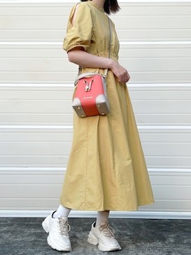 「BEAMS（ビームス）のアイテム（ワンピース/ドレス）」を使った、くまとらさん（レディース・163cm）の夏コーディネート