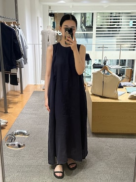 「CANAL JEAN（キャナルジーン）のアイテム（ワンピース）」を使った、ARISAさん（レディース・159cm）の夏コーディネート
