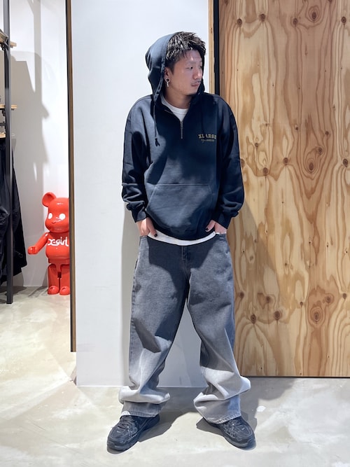 HALF ZIP UP HOODED SWEATSHIRT（パーカー）｜XLARGE（エクストラ