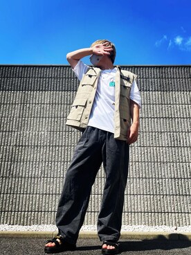 「Rodeo Crowns（ロデオクラウンズ）のアイテム」を使った、isseiosyaさん（メンズ・173cm）の夏コーディネート