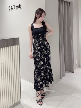 「アイテム（バレッタ/ヘアクリップ）」を使った、乃愛さん（レディース・158cm）の夏コーディネート