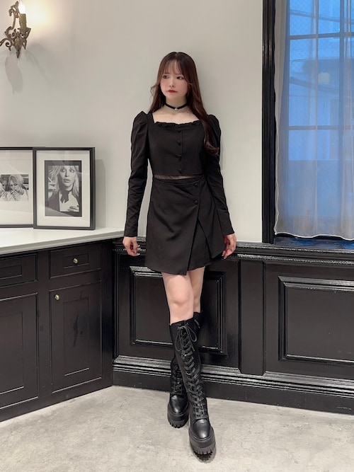 セール】レースアップロングブーツ（ブーツ）｜EATME（イートミー）の  