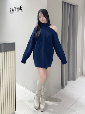 「ガーリーコーデ」｜「アイテム（ブーツ）」を使った、乃愛さん（レディース・158cm）の冬コーディネート