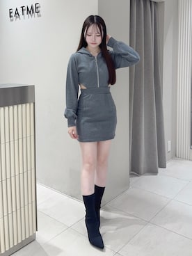 「スウェットワンピース」｜乃愛さん（レディース・158cm）の秋コーディネート