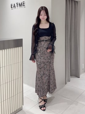 「EATME（イートミー）のアイテム（サンダル）」を使った、乃愛さん（レディース・158cm）の夏コーディネート