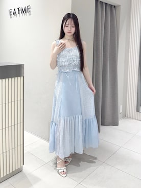「アイテム（キャミソール）」を使った、乃愛さん（レディース・158cm）の夏コーディネート