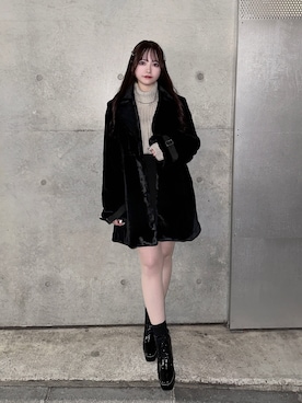 「参戦服」｜「アイテム（その他アウター）」を使った、乃愛さん（レディース・158cm）の冬コーディネート