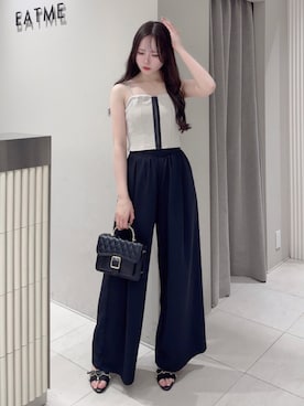 「EATME（イートミー）のアイテム（サンダル）」を使った、乃愛さん（レディース・158cm）の夏コーディネート