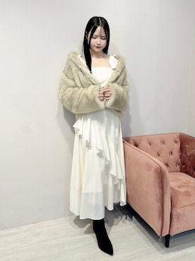 「ガーリーコーデ」｜「アイテム（ブルゾン）」を使った、乃愛さん（レディース・158cm）の秋コーディネート