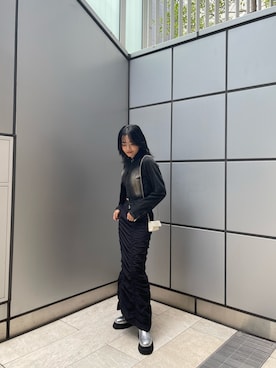 「ギャザー」｜「アイテム（ジャケット/アウター）」を使った、RIKUさん（レディース・155cm）の秋コーディネート