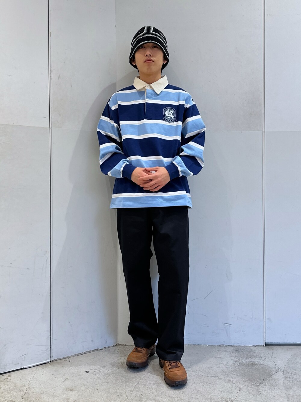 XLARGE（エクストララージ）の「EMBLEM STRIPED RUGBY SHIRT（T