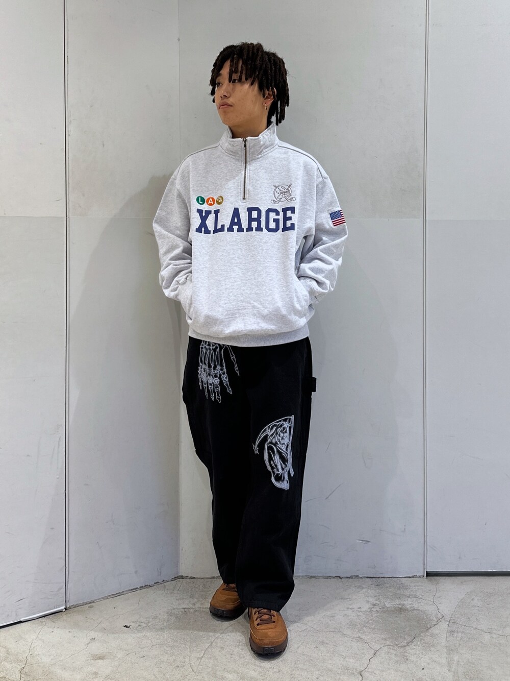 HOCKEY HALF ZIP SWEATSHIRTを使った人気ファッション