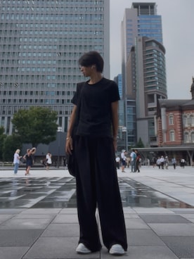 「アイテム（スウェットパンツ）」を使った、amos82amos80さん（メンズ・172cm）の夏コーディネート