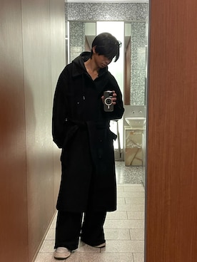 Wool Blend Shaggy Over Coat / ウールブレンドシャギーオーバーコート