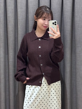 「LOWRYS FARM（ローリーズファーム）のアイテム（スカート）」を使った、mimuさん（レディース・154cm）の秋コーディネート