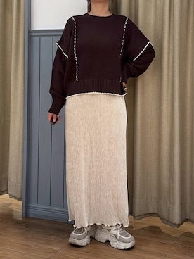 「ウエストゴム」｜mimuさん（レディース・154cm）の秋コーディネート