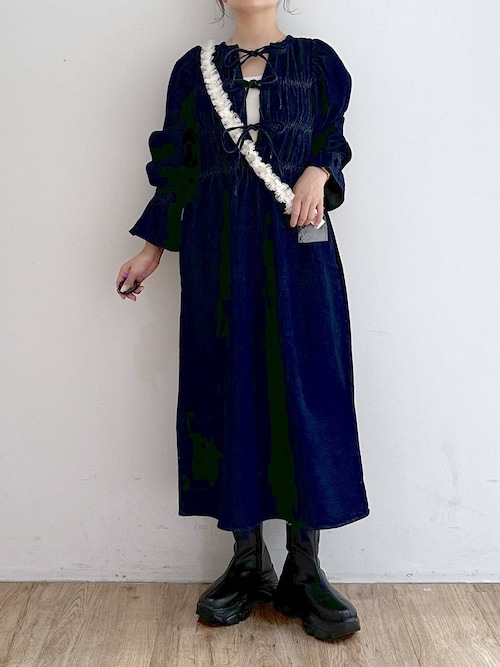 セール】2WAYリボンシャーリングワンピース 133569